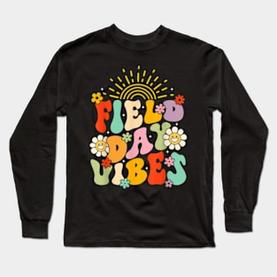 Field Day Vibes Funny For Teacher Kids Happy Field Day T-Shirt Long Sleeve T-Shirt